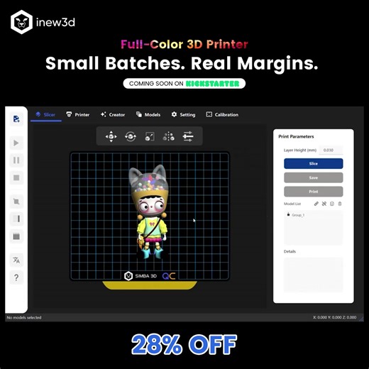 Full-Color Without the Full Cost. inew3d QC2A rethinks materials and color mixing, cutting full-color resin costs by up to 70-90% compared to market standards. Lower cost. Less waste. Better business. 👉 Subscribe now to unlock launch-only rewards. | Inew3d