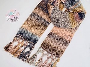 Tunisian crochet scarf / Easy