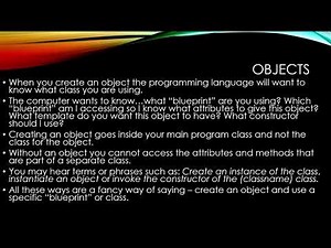 Getting Started With Object Oriented Programming