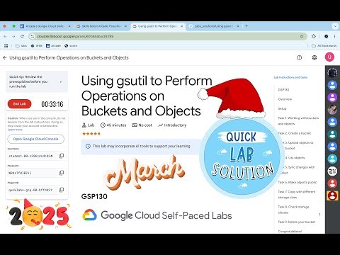 Using gsutil to Perform Operations on Buckets and Objects | #qwiklabs | #GSP130 [With Explanation🗣️]