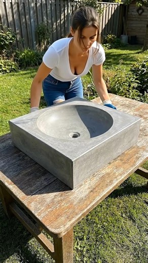 Amazing Cement Sink Making Process | Handmade Concrete Sink Creation 🚰✨