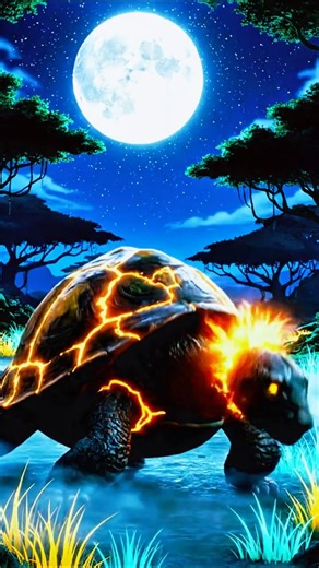 Turtle to Lion | Neon Jungle King #animation