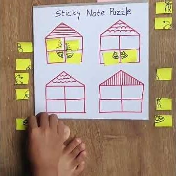 Improve Attention | Easy activity | Holliday fun | sticky notes puzzle | Fun game | Learning fun
