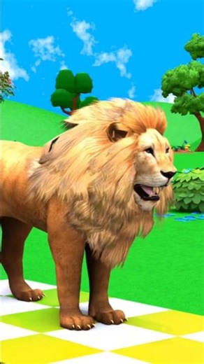 Long Slide Game With Elephant Gorilla Buffalo Hippopotamus Tiger - 3d Animal Game #shorts