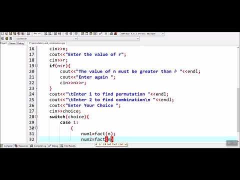 How to find number of Permutation and Combination in c++