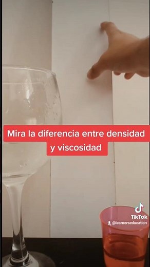Mira la diferencia entre densidad y viscosidad #short