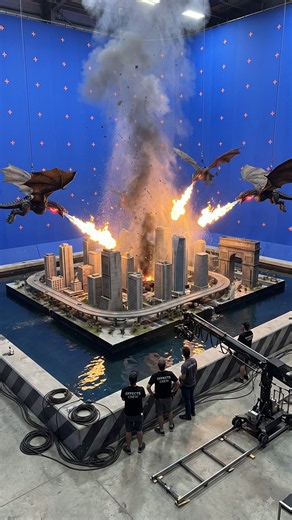 🔥 Dragons Attack the Miniature City | Epic Firestorm #shorts