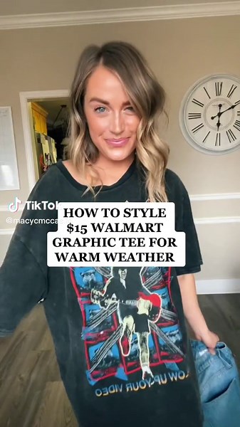Spring Break Outfit Inspiration with Walmart Graphic Tee and Denim Shorts