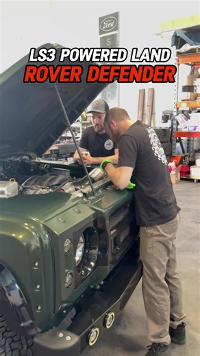 Now this is a new one! LS3 powered Land Rover Defender! Is it more reliable now with that power plant? #landrover #defender #ls3 #v8powered #offroad #4x4 #landroverdefender #ahq #ahqlv #lasvegas #sincity