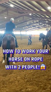 How to work your horse on rope with 2 people!😱 #roping #calfroping #lessons #tiedownroping #coaching #teaching #horsemanship #horsetraining | Rodeo Gym