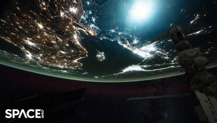 Meteor burns up over Earth - amazing time-lapse footage from space station