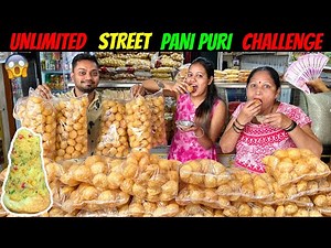 UNLIMITED STREET PANI PURI EATING CHALLENGE | GOLGAPPA EATING COMPETITION (Ep-558)