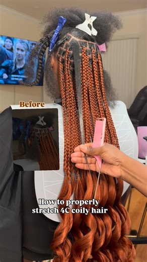 Shortanee Young-Grant on Instagram: "Stretching coily hair 101 💫 Start from the ends and work your way up, gently detangling as you go. This keeps the curls healthy, reduces breakage, and helps your hair stay soft and manageable. 💕 Patience is key — your coils will thank you later! ✨ #KeepingUpWithTheGrants #HealthyHairTips #CoilyHairCare #NaturalHairJourney #ProtectiveStyling"