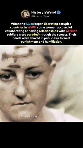 The Punishment Women Faced After Liberation in WWII #shorts