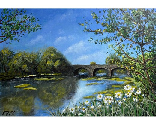 The Dipping Pond/ Kirklees Trail / Acrylic Countryside Painting - Etsy