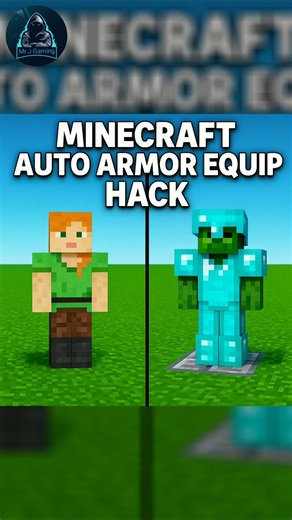 Minecraft Auto Armor Equip Hack #minecraft #auto #equip #trending #armor