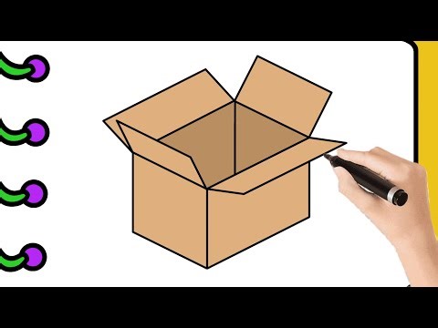 How to Draw a BOX - Drawing OPEN BOX Step by Step Easy | Mapi Art Drawing