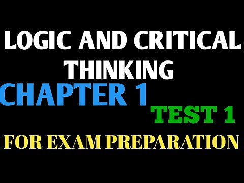 Logic freshman chapter 1 Questions with answer for exam preparation