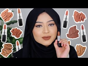 MY FAVOURITE NEUTRAL LIPSTICKS FROM MAC | SWATCHES & TRY-ON ON MEDIUM/TAN SKIN | BEST MAC LIPSTICKS