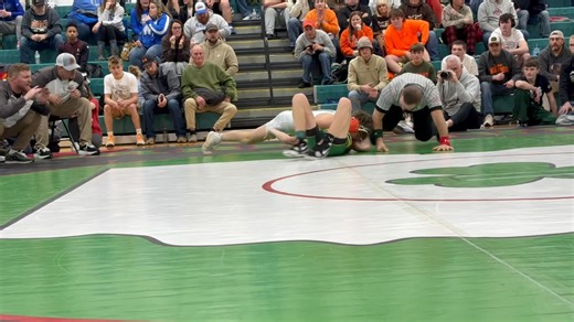 Claymont’s Nash Edwards (113lbs) with a 2nd period fall over Isaiah Wilson from Troy Christian to punch his ticket into the Barnesville Semi-Finals tomorrow morning. Update brought to you by Mustang Trucking. | BIG Z Sports