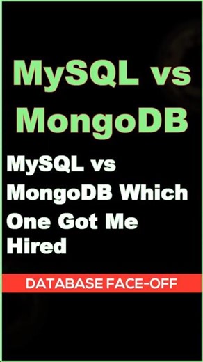 MySQL vs MongoDB Which One Got Me Hired ✅️ #mysql #shorts #mongodb