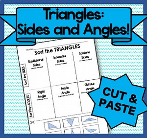 Sort the Triangles by SIDES & ANGLES (Cut and Paste Activity)