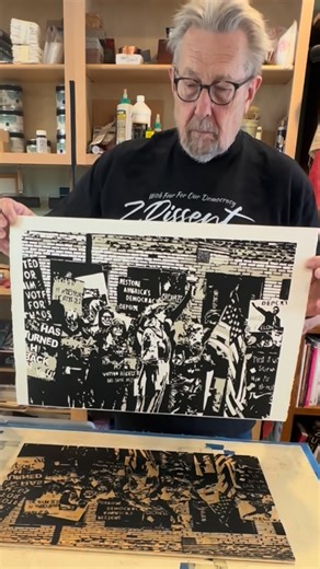 William Evertson on Instagram: "I suspected weeks ago when printing “We the People” that the administration from Trump on down through Vance, Miller, Noem, Bondi and Patel were going to consider those of us exercising our first amendment rights domestic terrorists. The videos of the Renee Good shooting are America’s Rorschach test. Some are reacting with horror and empathy, yet there are those not only finding this justified but are looking for more of the same. We are at an inflection point. Pl