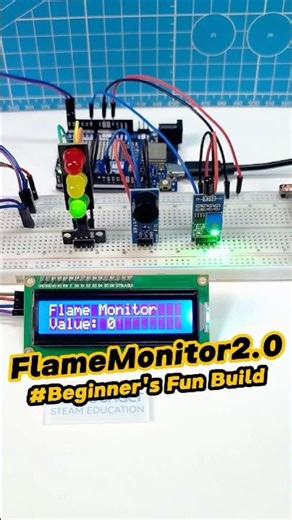 Flame Detected! 🔥 Arduino Lights + Buzzer Test #arduinoproject #arduino