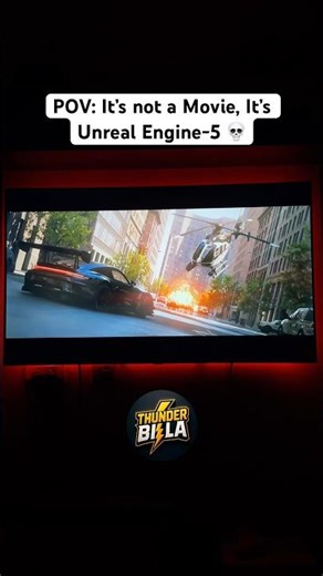 FUTURE OF GAMING🔥💪🏻 | Unreal Engine-5 Car Chasing scene | #gamingshorts