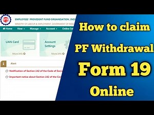 How to claim PF form 19 online in Tamil