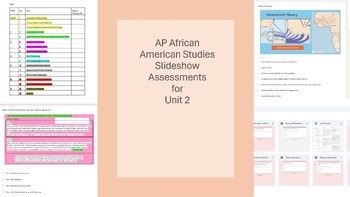 AP African American Studies Unit 2 Slideshow Google Form Tests APAAS
