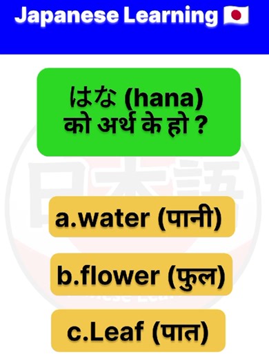 Japanese Basic Meaning Quiz for Beginners