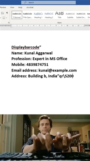 How to create qr code in ms word in 10 seconds 😱 #msword #office #document