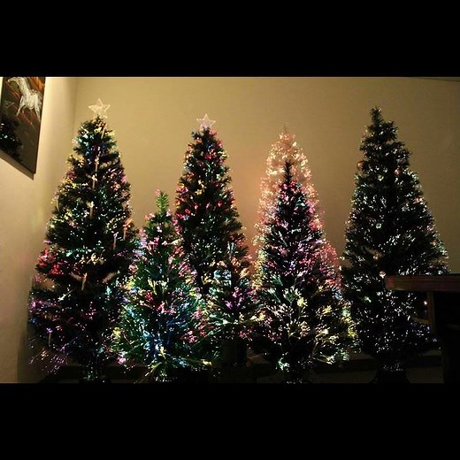 fiber optic christmas trees