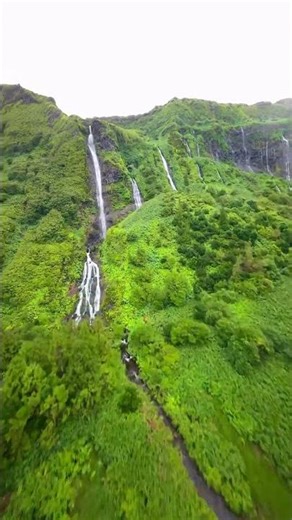 Breathtaking Nature 8K HDR | Aerial View of Tropical Waterfalls | Copyright Free Stock Video