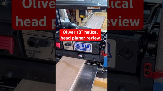 Oliver 13” helical head planer with carriage lock review #woodworking #workshop #tools