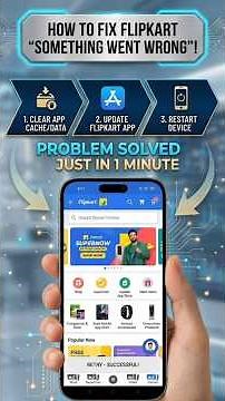 Flipkart Something Went Wrong Fix 🔥 App Error Solution