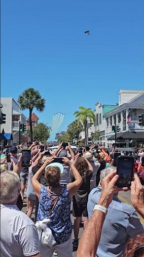 Blue Angel's Flyover Duval Street In Key West