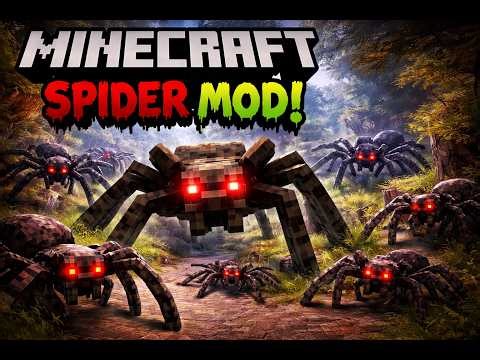 Spiders Took Over My World… (Minecraft Arachnophobia Mod)
