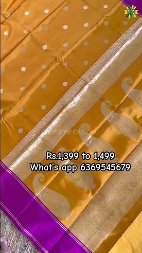 🔖Code: Soft Silk|Rs.1,399 to 1,499|www.ruffletrends.com| Beautiful Soft Silk saree ✨