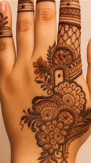 Simple Arabic Mehndi for Beginners | Easy Finger Henna Design Tutorial 2025 💅✨