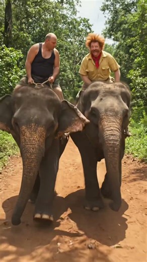 Me Riding On An Elephant’s Back Having An Elephant Race With Nigel Thornberry