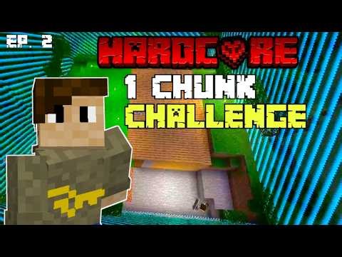 I Can't Leave This Chunk - Beating HARDCORE Minecraft 1 Chunk Challenge