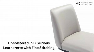 Manhattan Comfort Serena 26.37 in. Modern White Metal Counter Stool with Faux Leather Upholstered Seat CS017-WH