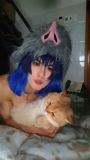 Furry mèo x lợn rừng nè Nobita 🐗🐱 #tatsuya #cosplay #inosuke #cat | Nakamura Tatsuya