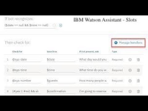 Watson Assistant - Using the Slots feature