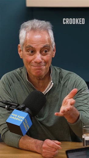 Pod Save America on Instagram: "Rahm Emanuel on bathroom access, trans rights, and the 2024 election. #PodSaveAmerica #CrookedMedia #TransRights #2024Election"