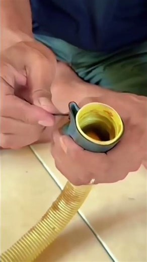 the process of replacing a drain hose on a washing machine #woodscraft #wood #popular