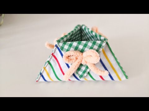 Triangle Fabric Box: A Step-by-Step Guide to Sewing an Origami-Inspired Storage Solution