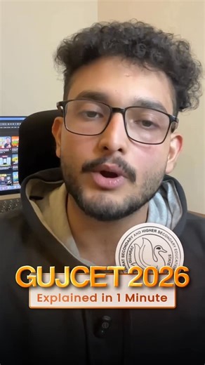 CrackRank on Instagram: "GUJCET 2026 Explained in 1 Minute | Gujarat CET exam Details 2026 | Entrance Exam For Gujarat students @sahilgohri . . . . . . [ iitjee, NTA, cbse, class 12th, motivation, hardwork, boards, jee 2026, Gujarat, gujcet, entrance exam ] #jeemains #gujcet #study #cbse #explore"